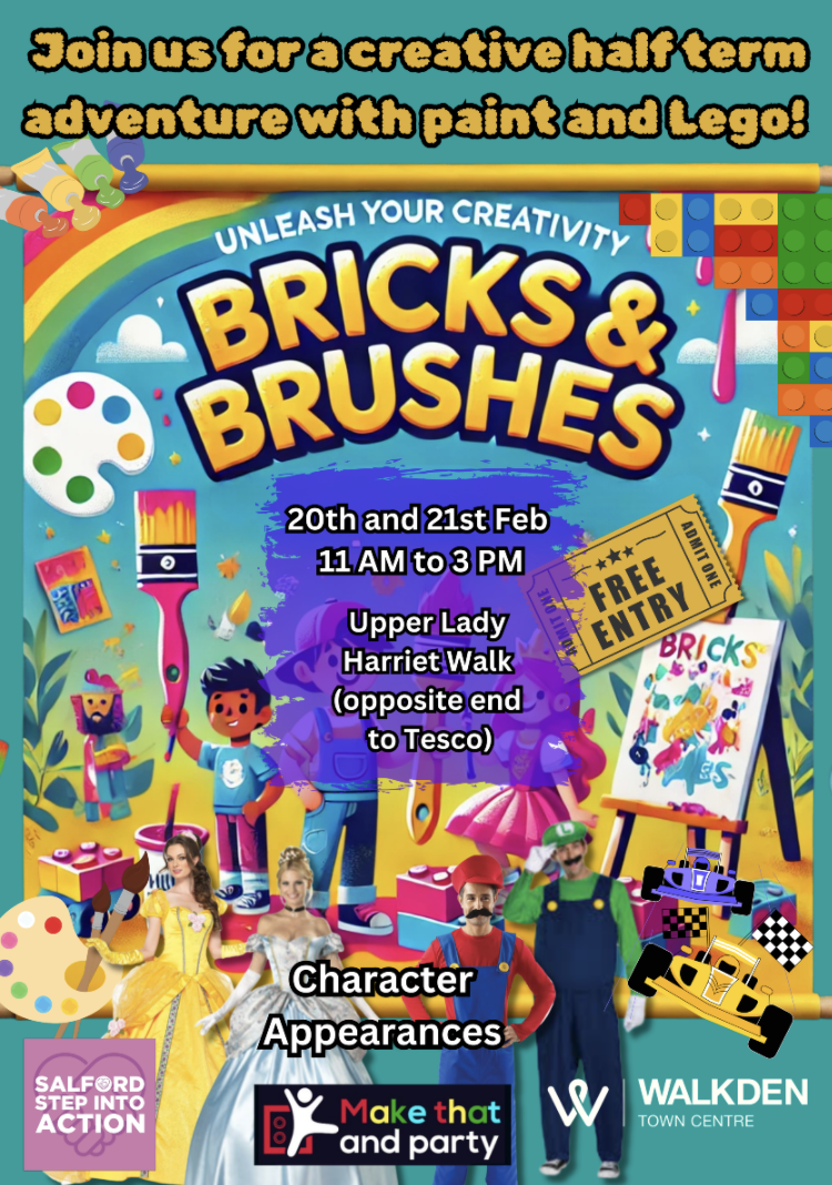 Bricks & Brushes: A Creative Half-Term Adventure at Walkden Town Centre!